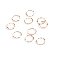 Golden Circle Hair Clips for Women 10 Pcs