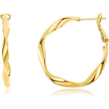 Rose Hoop Earrings Rose Gold Plated 30mm and 50mm