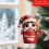 2D Acrylic Coffee Cup Christmas Ornament Animal Design 3