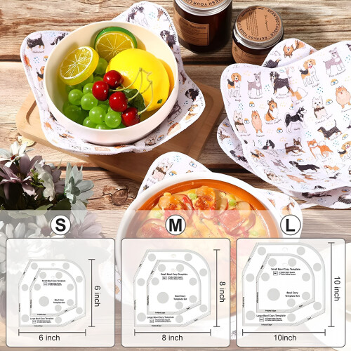 ACDANC Bowl Cozy Template Set White 3 pcs 2