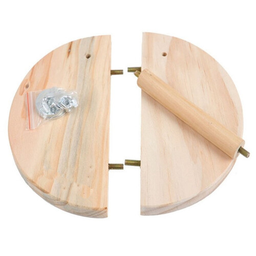 Semicircular Wooden Hamster Platform with Adjustable Levels 1
