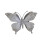 Glitter Butterfly Christmas Ornament Silver Hollow Monarch 1
