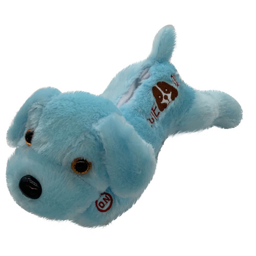 Stuffed Dog Plush Toy LED Light Up 30cm Blue 1