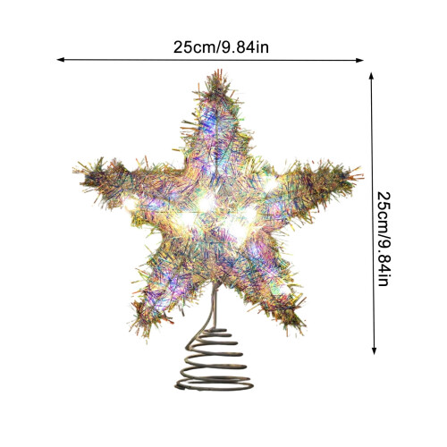 Lighted Christmas Tree Topper Star 9.8 Inch Warm White 2
