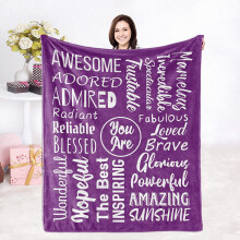 Purple Throw Blanket 40x50in Inspirational Gift