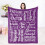 Purple Throw Blanket 40x50in Inspirational Gift 1