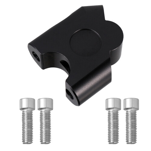 Motorcycle Handlebar Riser Black Aluminum Alloy 1 Set