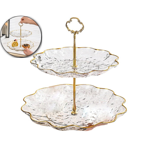 Cupcake Stand Plastic 2-Tier 10.2 x 9.8 Inch