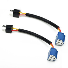 H4 9003 Ceramic Headlight Bulb Socket Wiring Harness