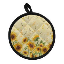 Sunflower Pot Holder and Oven Mitts 2-in-1 Insulated