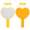 Heart-Shaped Hand Mirror ABS Orange Makeup Mirror 2 pcs 5
