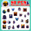 Dark Cat Stickers Gothic Horror Theme 50-Pack 4