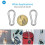 Stainless Steel Carabiner Clip Spring Snap Hook 20 pcs 8