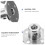 Silver Steel Flange Coupling 10 pcs 0.8 x 0.8 x 0.6 in 7