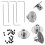 Silver Steel Flange Coupling 10 pcs 0.8 x 0.8 x 0.6 in 4