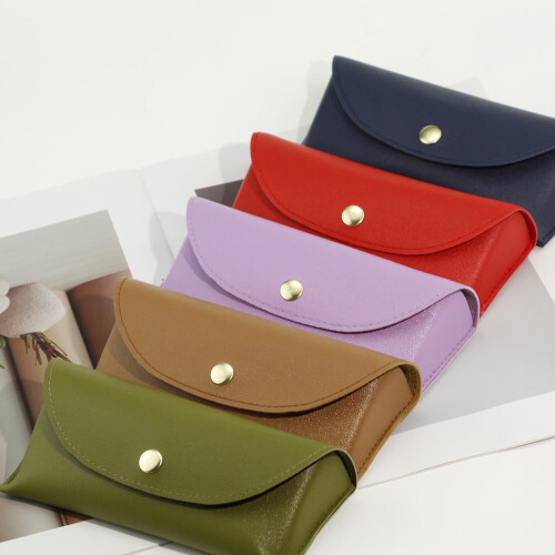 Soft Leather Glasses Case for Men and Women, 1 Pack 1