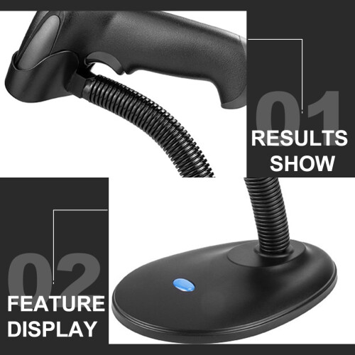 Barcode Scanner Desk Holder Black ABS 1 Pack 1