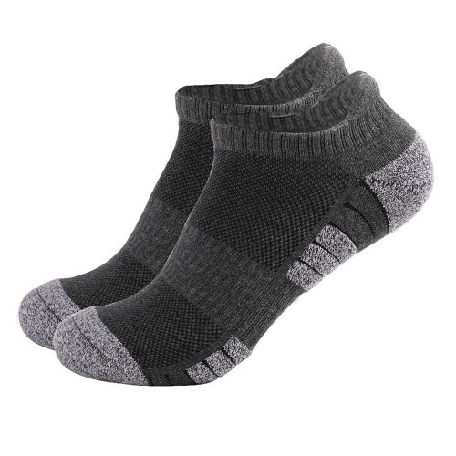 Men's No-Show Ankle Socks Dark Gray M