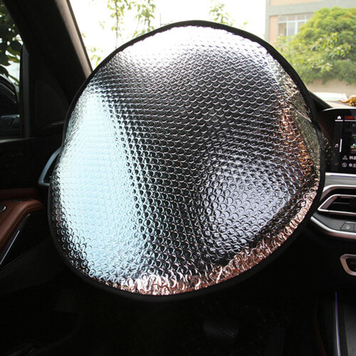 Aluminum Foil Steering Wheel Sun Shade Cover 1