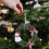 Mini Christmas Wreath Ornament Artificial Pinecone with Red 6