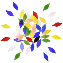 Iridescent Glass Petals Mosaic Tiles 42 pcs
