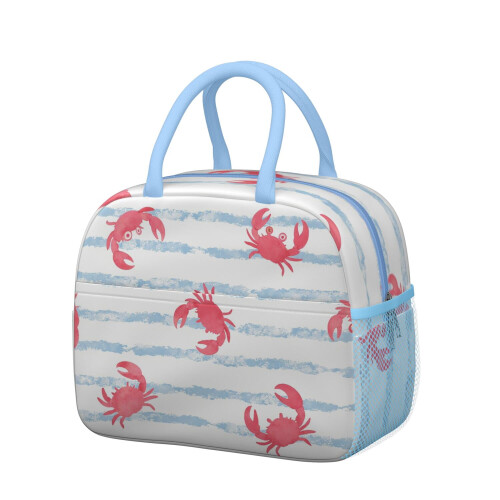 Crab Lunch Tote Bag leakproof zipper 1 piece