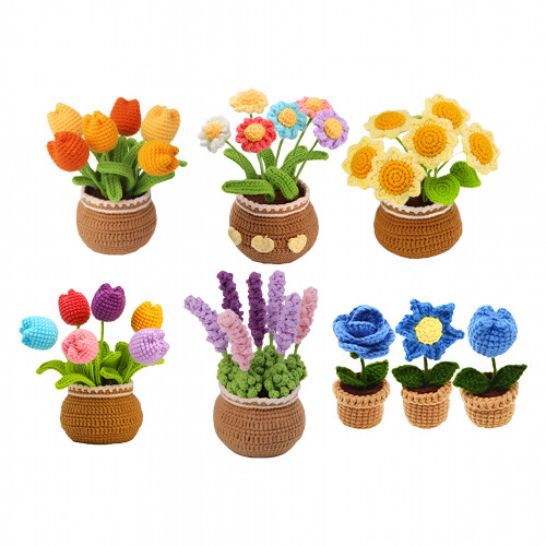 Crochet Flowers Kit for Beginners with Step-by-Step 1
