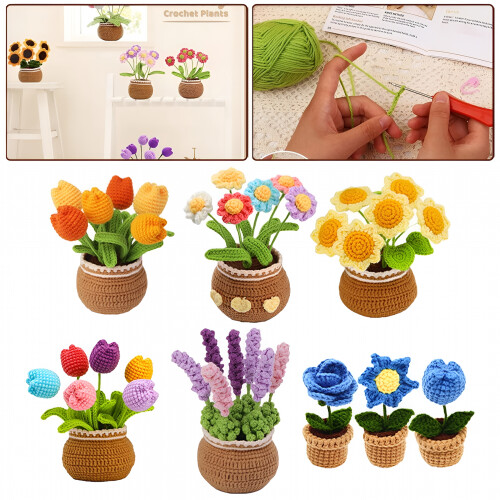Crochet Flowers Kit for Beginners with Step-by-Step 2