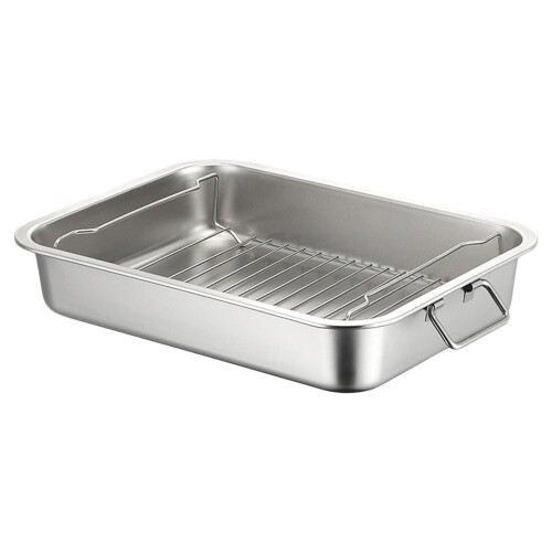 Stainless Steel Roasting Pan with Rack 1 Piece