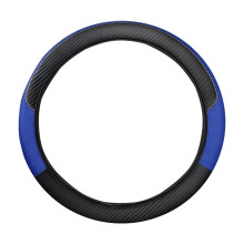 Blue Fiber Steering Wheel Cover Non-Slip Comfortable