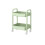 Two-Tier Rolling Cart Green with Handles and Locking Casters 1