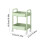 Two-Tier Rolling Cart Green with Handles and Locking Casters 3