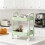 Two-Tier Rolling Cart Green with Handles and Locking Casters 4