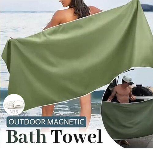 Beach Towel Dark Green Oversized 30 x 74 Inch 1 Pack 2