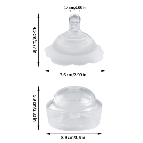 Silicone Breast Shields Nursing 2-pack 1