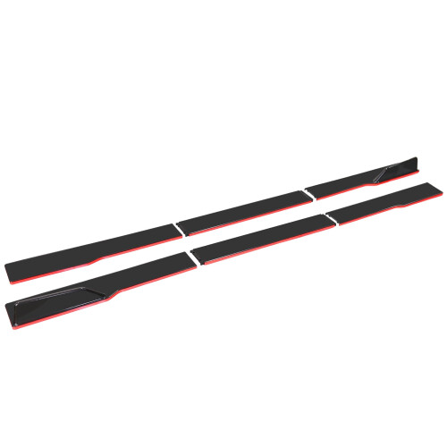 Car Side Skirts Extension Lip Splitters 6 pcs 78.7 in Gloss 1