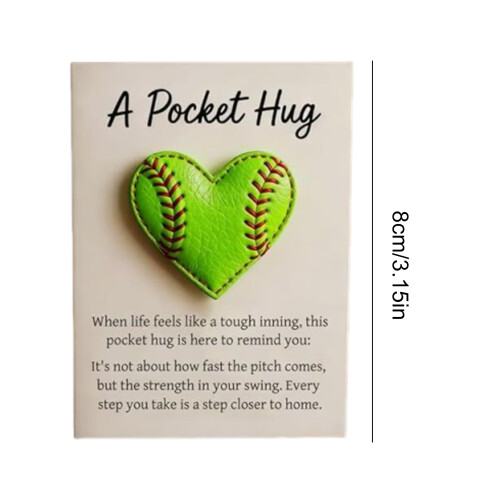 Heart-Shaped Softball Encouragement Cards 12-Pack 1