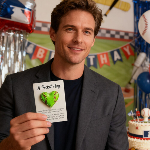 Heart-Shaped Softball Encouragement Cards 12-Pack 2