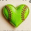 Heart-Shaped Softball Encouragement Cards 12-Pack 6