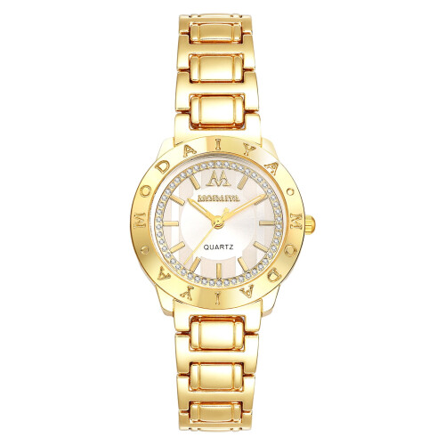Women's Analog Quartz Round Watch with Detachable Strap and