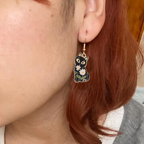 Cat Stud Earrings for Women 2 Pieces 1