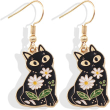 Cat Stud Earrings for Women 2 Pieces