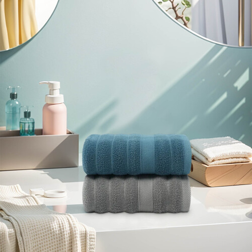 Bath Towel Lightweight Absorbent Quick Drying 2 Pieces 2