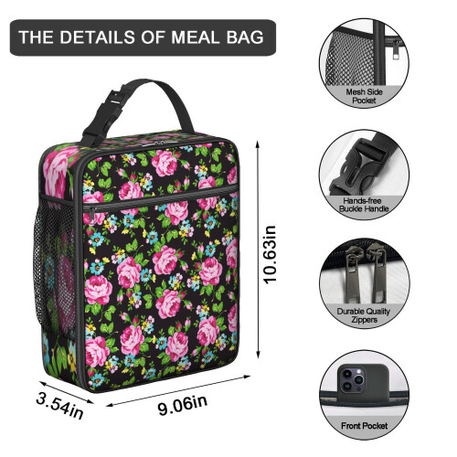 Floral Thermal Lunch Tote for Outdoor Use 1