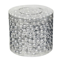 Christmas Plastic Bead Strand Transparent Chain Silver
