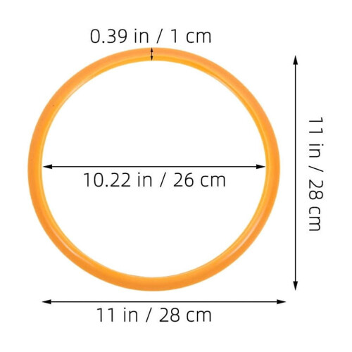 Silicone Pressure Cooker Gasket Orange 2 pcs 2