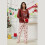 Flannel Pajama Set Long Sleeve Top and Pants 7