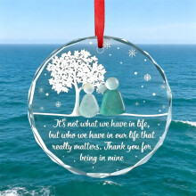 Christmas Sea Glass Pendant Acrylic 2 pcs
