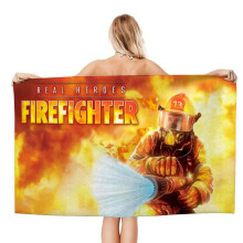 Firefighters Gift Beach Towel for Women, Birthday Inspired