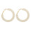 Lady Elegant Round Hoop Earrings White 1